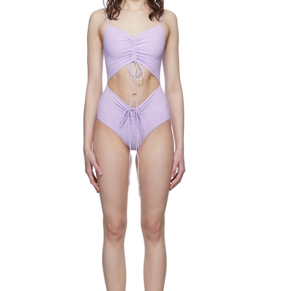 Lavender Cutout One-Piece Swimsuit - Picture 1 of 3
